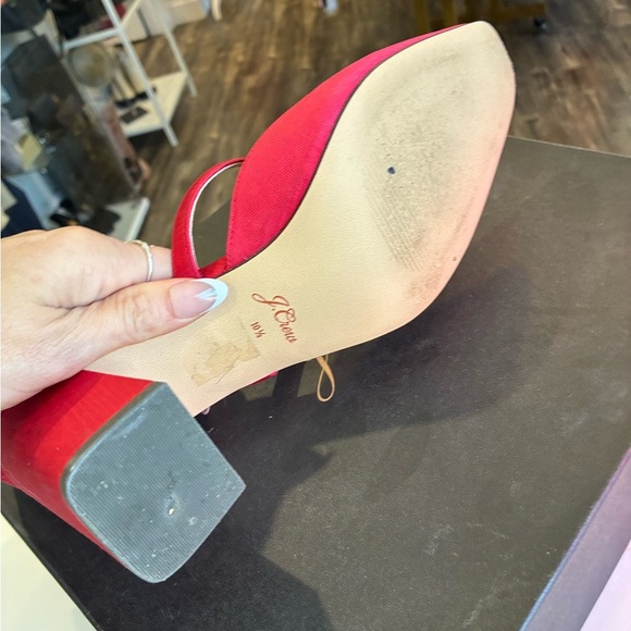 J.Crew Marta double-strap pumps in moire silk size 10.5 - Picture 4 of 5